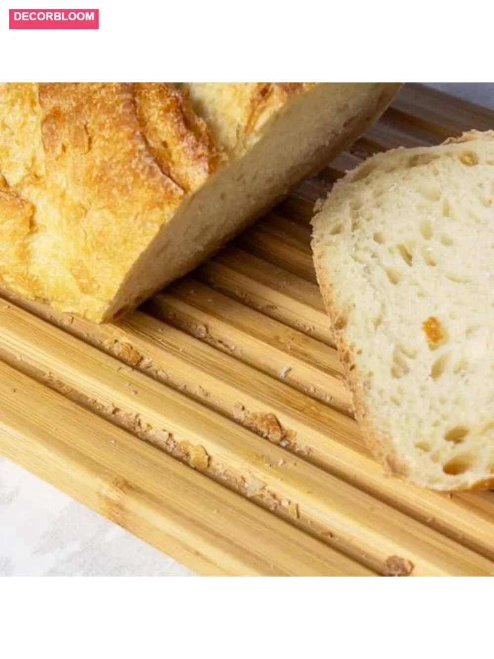 Bamboo Bread Box with Cutting Board Lid and Crumb Catcher - Kitchen Countertop